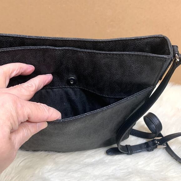 MICHAEL KORS Black Coated Canvas & Leather North South XBody Messenger Bag - Picture 6 of 16